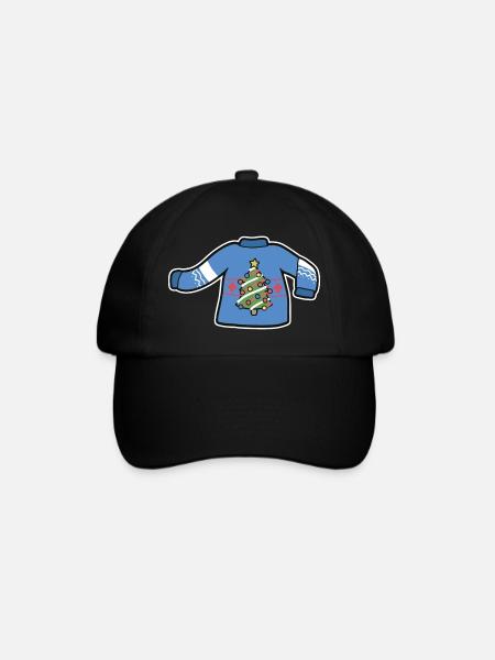 Weihnachtspullover - Baseballkappe - Schwarz/Schwarz