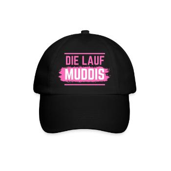 Muddy run shirt mud Matsch Laufshirt Team Muddi - Baseballkappe - Schwarz/Schwarz - Vorne