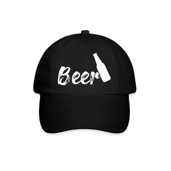 Bier tshirt - Baseballkappe - Schwarz/Schwarz - Vorne