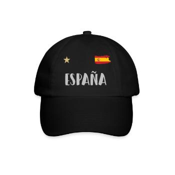 Espagne Maillot de football Drapeau espagnol - Casquette classique - noir/noir - Devant