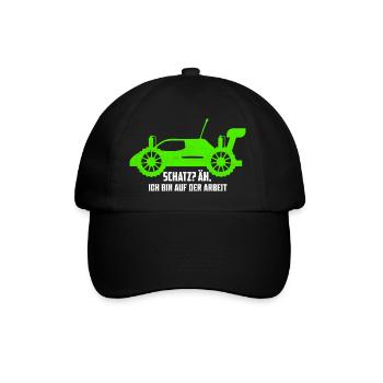 Schatz? Äh, Ich bin auf der Arbeit Modellbau RC C - Baseballkappe - Schwarz/Schwarz - Vorne