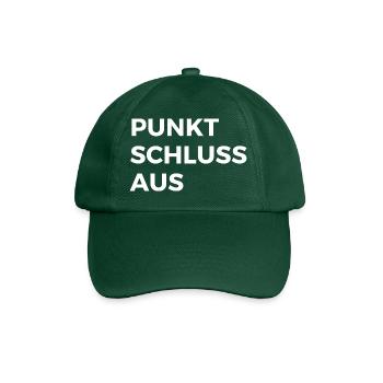 Punkt, Schluss, Aus. Spruch, Geschenk - Baseballkappe - Flaschengrün - Vorne