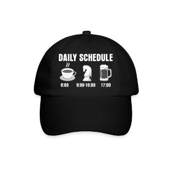 Daily Schedule Chess Board Chess Player - Baseballkappe - Schwarz/Schwarz - Vorne