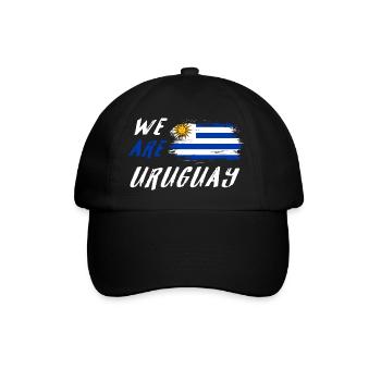 Wir sind Uruguay - Baseballkappe - Schwarz/Schwarz - Vorne