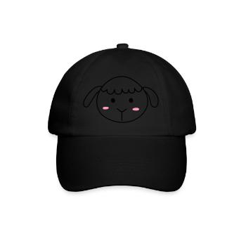 Cute sheep - Baseball Cap - black/black - Front