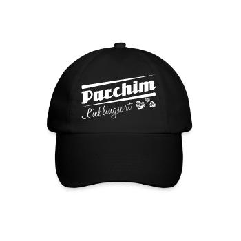 Parchim - Lieblingsort mit Stadtnamen - Baseballkappe - Schwarz/Schwarz - Vorne