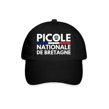 Picole Nationale de Bretagne Drapeau - Casquette classique - noir/noir - Devant