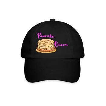 Pancake Pfannenkuchen Süßes Frühstück Essen - Baseballkappe - Schwarz/Schwarz - Vorne