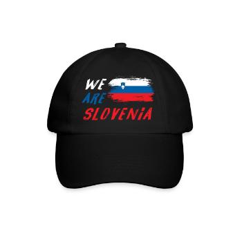 Wir sind Slowenien - Baseballkappe - Schwarz/Schwarz - Vorne