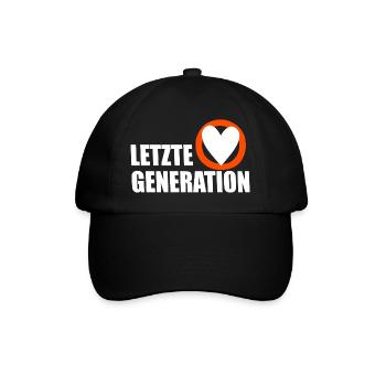 Letzte Generation - Design 5 - Baseballkappe - Schwarz/Schwarz - Vorne