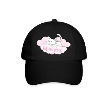 Let me Sleep - For cat fans and sleepy hats - Baseball Cap - black/black - Front