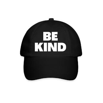 Sei freundlich - Christliche Zitate - Baseballkappe - Schwarz/Schwarz - Vorne