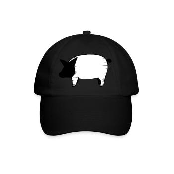 Pig Pigs Pigs Animal Animals Vector 7 - Baseball Cap - black/black - Front