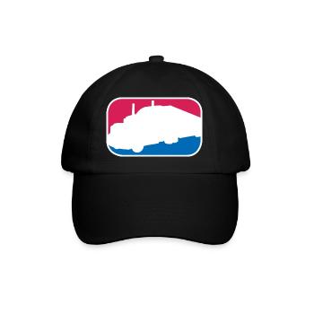 LKW Truck Lastkraftwagen Laster lustiges Geschenk - Baseballkappe - Schwarz/Schwarz - Vorne