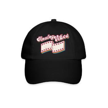Retro Photographer Vintage Analog Vibes - Baseballkappe - Schwarz/Schwarz - Vorne