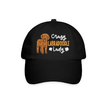 Labradoodle Dog - Baseball Cap - black/black - Front