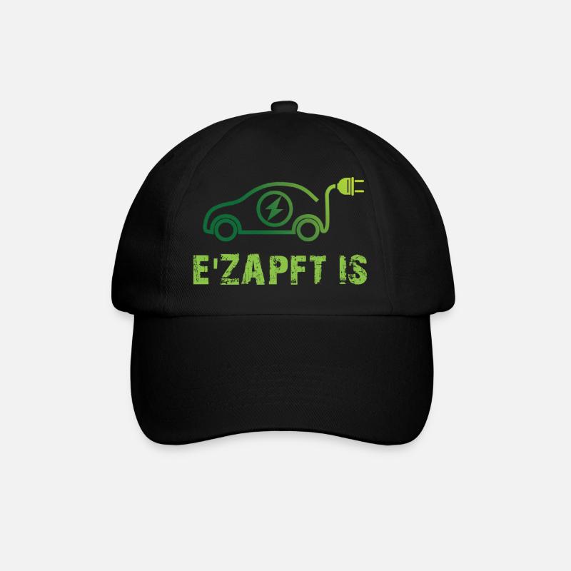  Elektrisches Auto Design - Baseballkappe - Schwarz/Schwarz