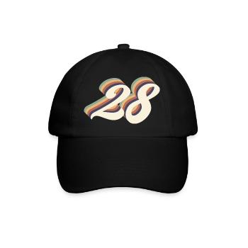 28ème anniversaire vintage - Casquette classique - noir/noir - Devant