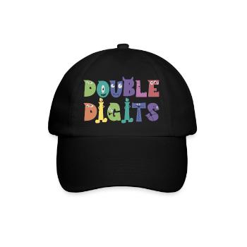 Cadeau de 10e anniversaire, 10 ans, pour garçons et filles - Casquette classique - noir/noir - Devant