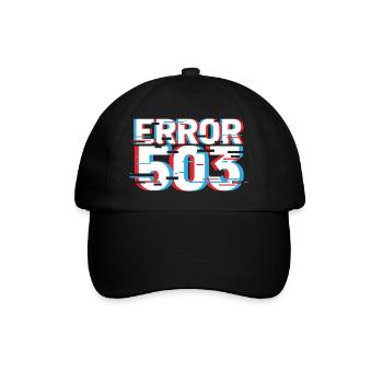 Error 503 Glitch - Baseball Cap - black/black - Front