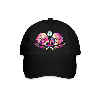 Padel Tennis Tie Dyed - Baseball Cap - black/black - Front
