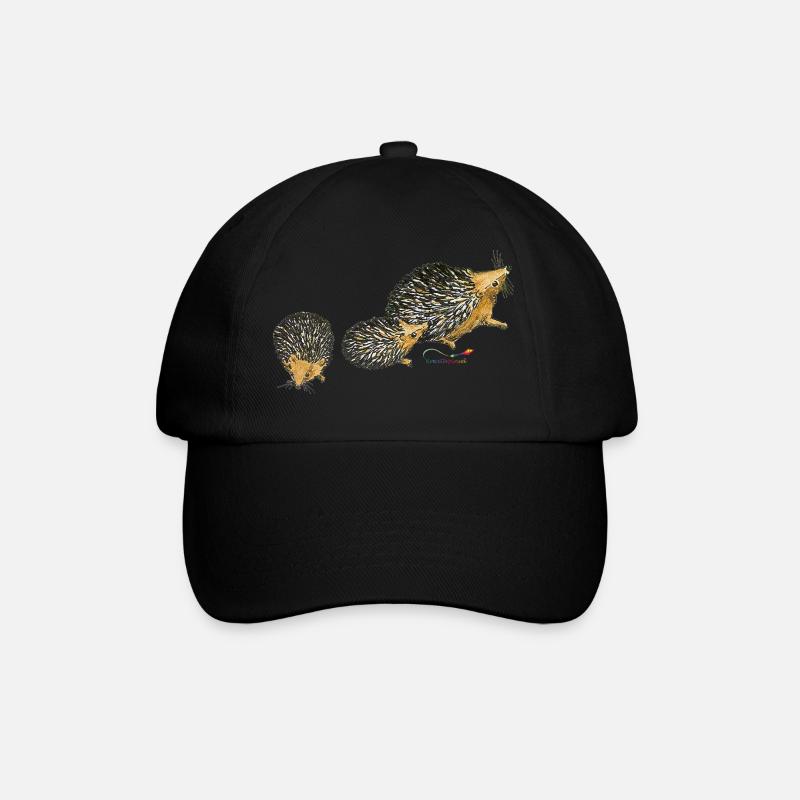 Igel - Baseballkappe - Schwarz/Schwarz