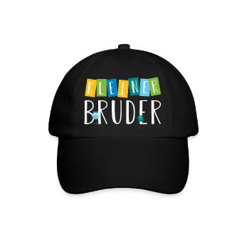 kleiner Bruder - süße Monster - Baseballkappe - Schwarz/Schwarz - Vorne