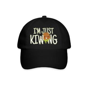 Im Just Kiwing - Baseballkappe - Schwarz/Schwarz - Vorne
