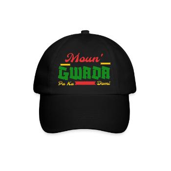 Moun Gwada pa ka domi png - Casquette classique - noir/noir - Devant
