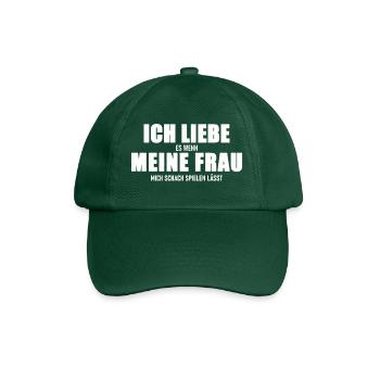 Schach Ich liebe es wenn meine Frau - Baseballkappe - Flaschengrün - Vorne