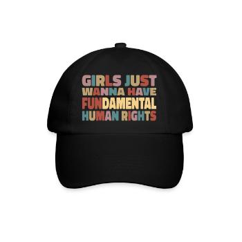 Les filles veulent juste avoir des droits humains fondamentaux - Casquette classique - noir/noir - Devant