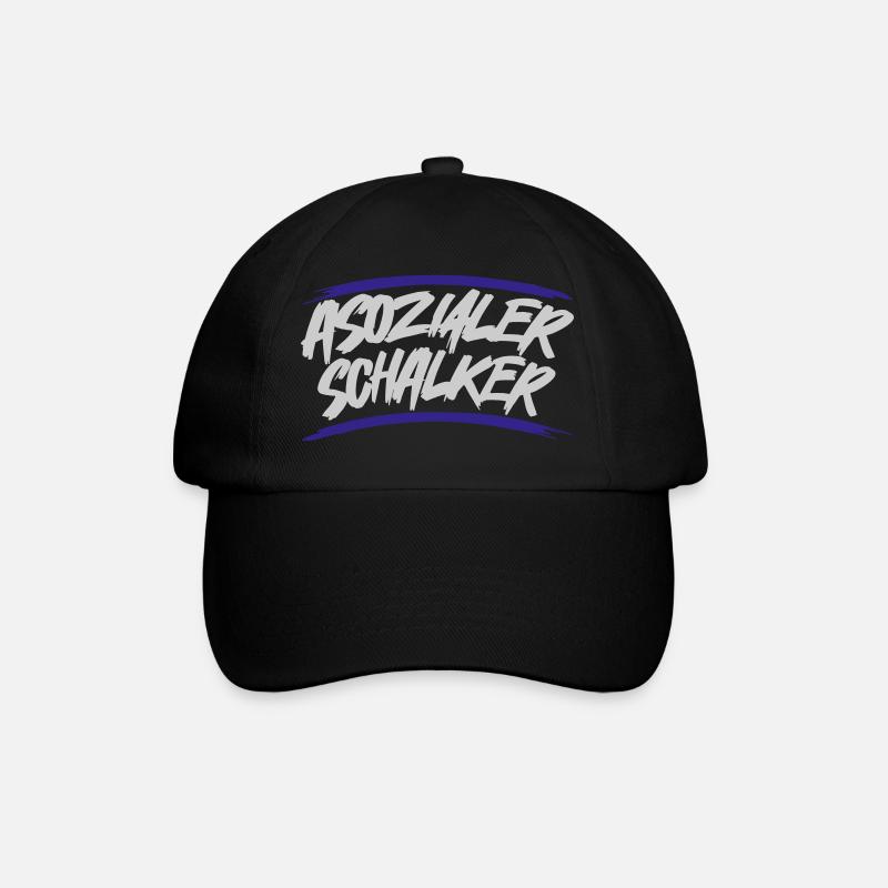 Asozialer Schalker | Gelsenkirchen Schalke - Baseballkappe - Schwarz/Schwarz