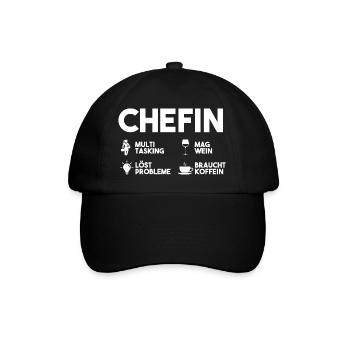 Arbeit Kollegen Büro Teamleiter Führungskraft Chef - Baseballkappe - Schwarz/Schwarz - Vorne