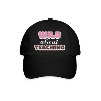 Wild About Teaching Lehrer Schule Pre-K Tier - Baseballkappe - Schwarz/Schwarz - Vorne
