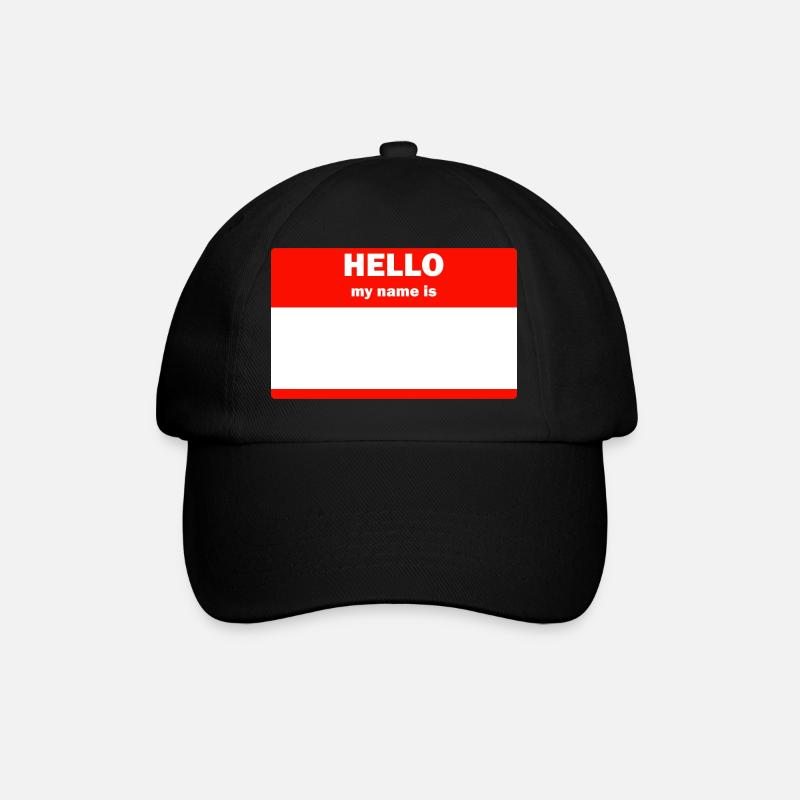 Hello my name is - Baseball Cap - black/black