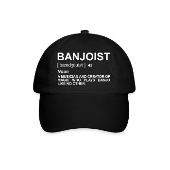 Banjospieler Definition - Baseballkappe - Schwarz/Schwarz - Vorne