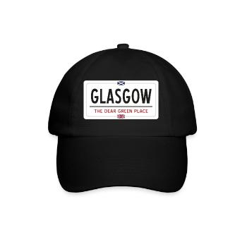 Glasgow Place Name Sign - Baseball Cap - black/black - Front