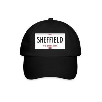 Sheffield town sign - Baseball Cap - black/black - Front