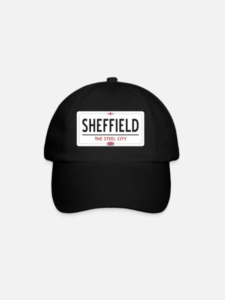 Sheffield town sign - Baseball Cap - black/black