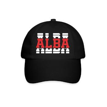 t-shirt Alba t-shirt idée cadeau texte empilé - Casquette classique - noir/noir - Devant
