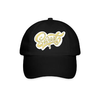 Süßes Schrift-Typografie-Design - Baseballkappe - Schwarz/Schwarz - Vorne