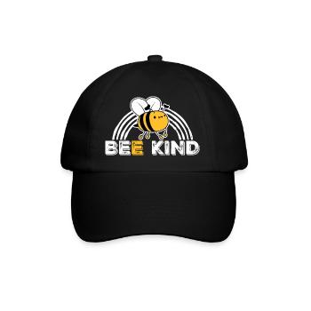 Be Kind Cute Honey Kindness Bee Love Inspirational - Baseball Cap - black/black - Front