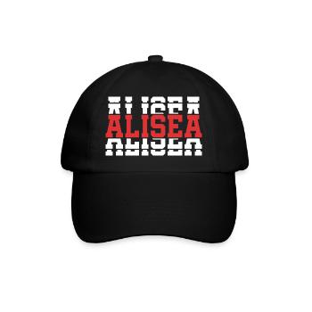 t-shirt Alisea t-shirt gift idea stacked text - Baseball Cap - black/black - Front