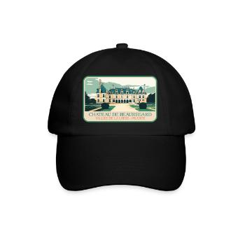 Château de Beauregard dans la Vallée de la Loire - Casquette classique - noir/noir - Devant
