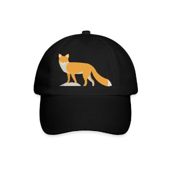 Red fox - Baseball Cap - black/black - Front