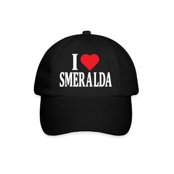t-shirt I love Smeralda t-shirt gift idea - Baseball Cap - black/black - Front