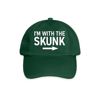 Avec le costume d’Halloween drôle de la chemise Skunk - Casquette classique - vert bouteille - Devant