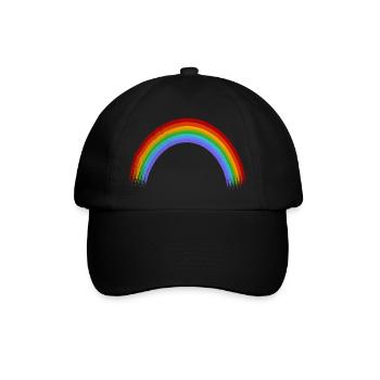 Gay Pride rainbow - Baseball Cap - black/black - Front