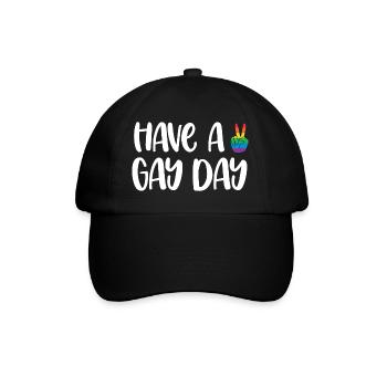 LGBT Pride Month - Have a Gay Day - Baseballkappe - Schwarz/Schwarz - Vorne