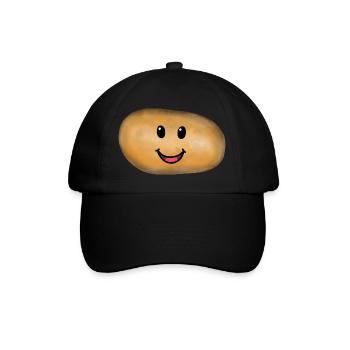 Kartoffel Gemüse Kartoffeln - Baseballkappe - Schwarz/Schwarz - Vorne